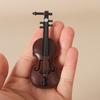 Miniature Dollhouse Christmas Violin Stand Model Prop