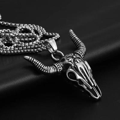 New Tauren Skull Pendant Men's Necklace Hip-hop Necklace Ladies Necklace