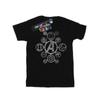 Marvel Menn Avengers Infinity War Distressed Metal Icons T-skjorte