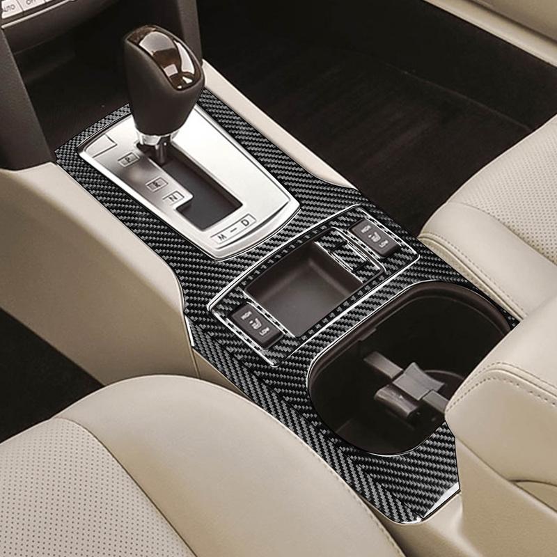 For Subaru Legacy Outback 2010-2014 Carbon Fiber Stickers Central Control Gear Shift Knob Box Panel Car Interior Accessories