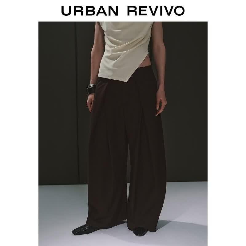 UR Urban Series Pleated Wide-Leg Pants L
