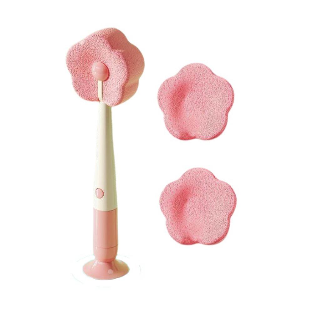 

Sponge Head Long-Handled Brush Removable Thermos Cup Brush Straw Cup Brush Travel Use розовый