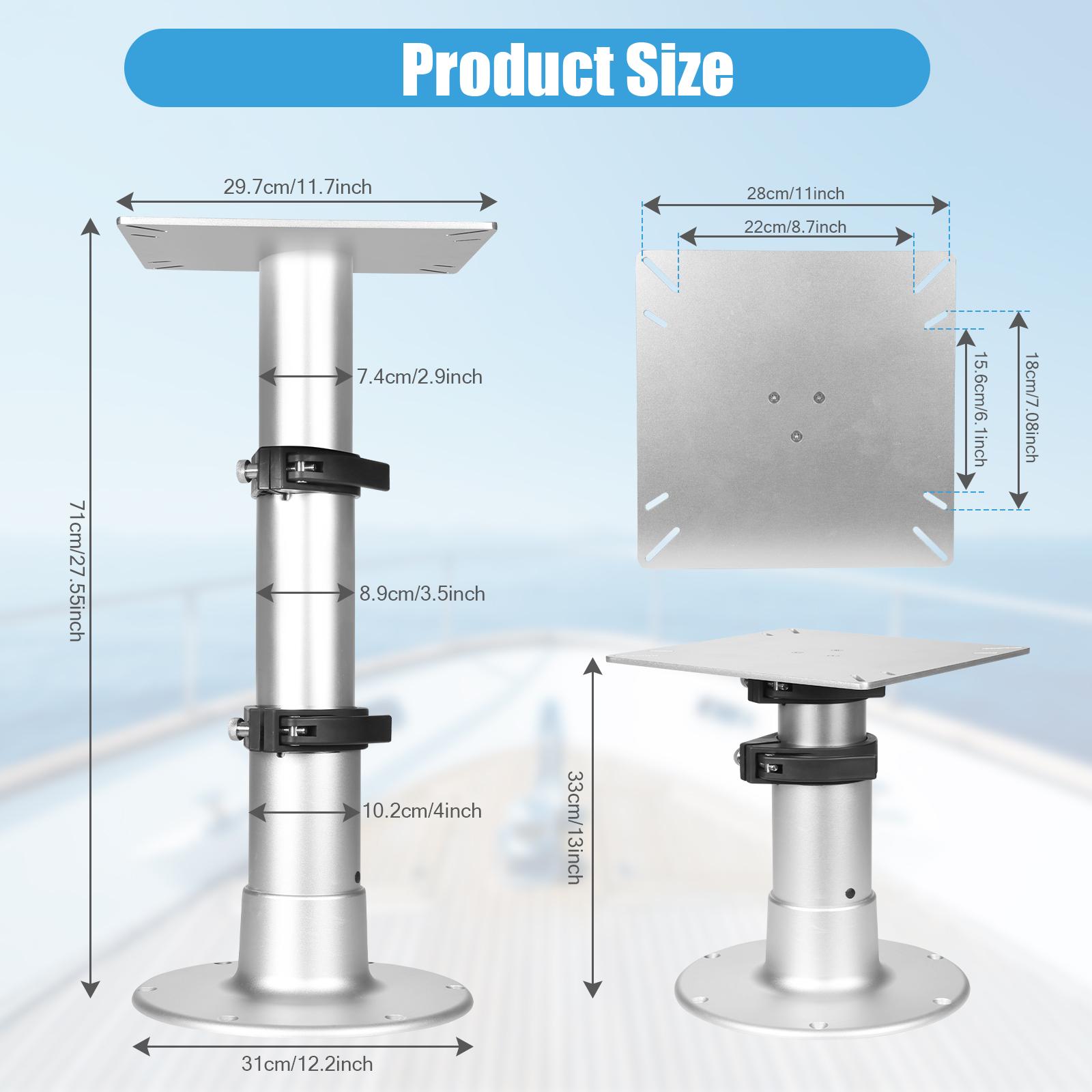 Telescoping Table Stand Base Detachable Desk Leg 3-Level Adjustable Height 13-28 Inch Gas Lift Support for Yacht RV Trailer New