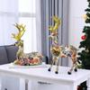 2 Pcs Deer Figurine Room Decor Sitting Standing Table Reindeer Animal Crafts Sculptures Christmas Home Decoration Fawn Figurines