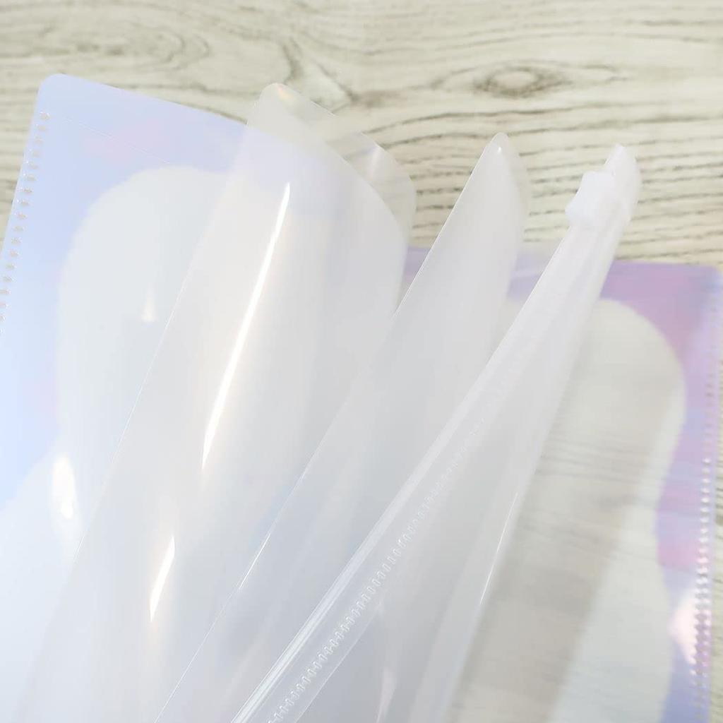 Kamiojapan Mochimochi Panda Pocket Clear File with A4 for New Students File, 6-Pocket Zipper, Size,