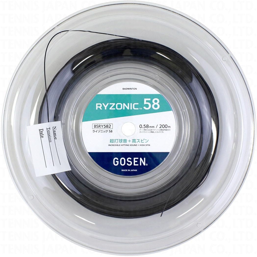 

GOSEN RYZONIC 58 Бадминтон 200м BSRY582 Струна, Катушка, чёрный