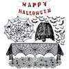 Cloth Halloween Door Curtains Table Flags Spider Web Tablecloth  Halloween