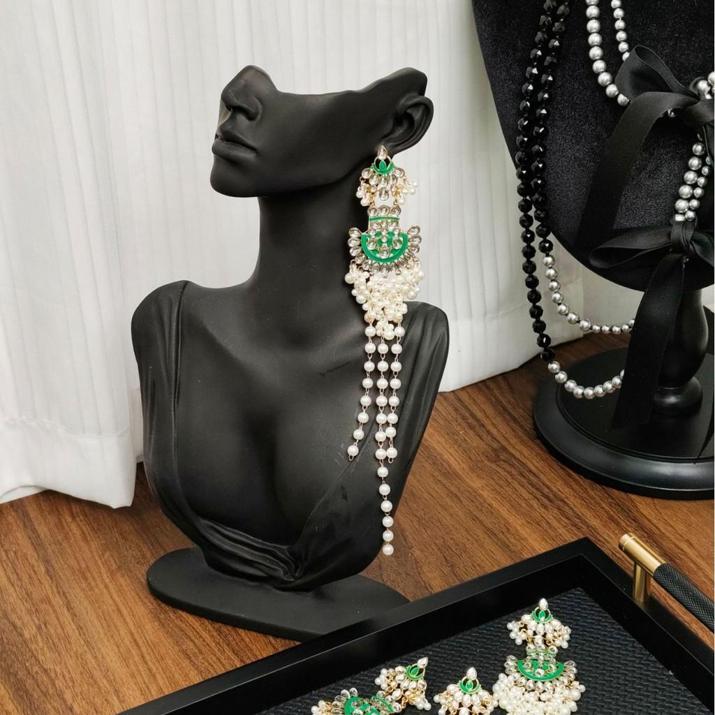 Vintage Premium Pearl Tassel Earrings Bohemian Earrings Niche Holiday Versatile Earrings