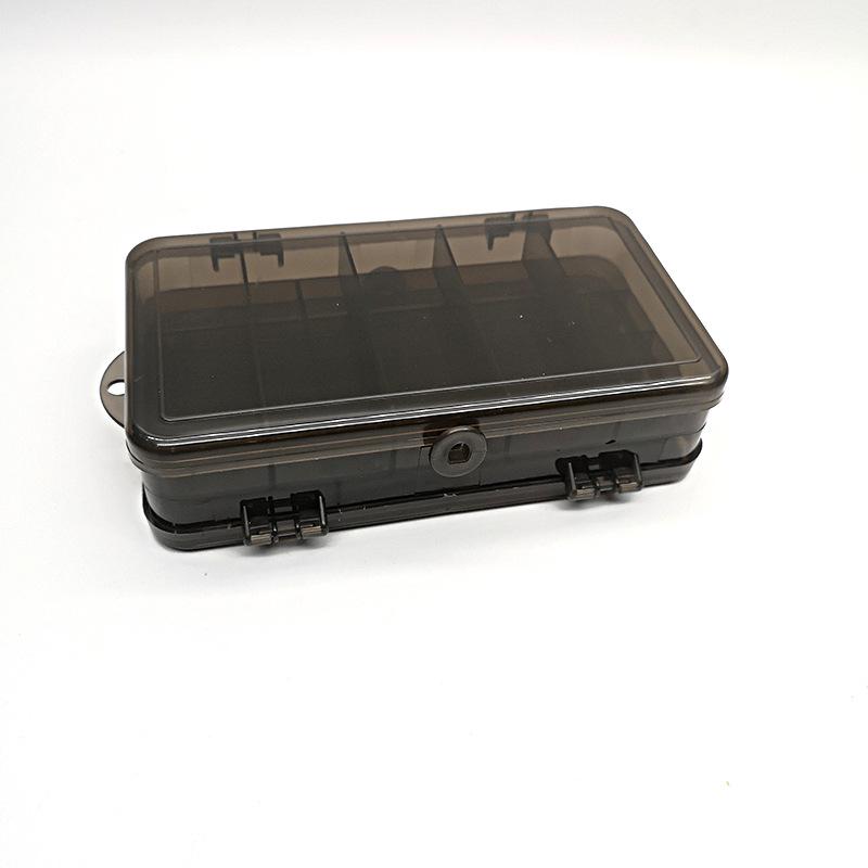 

Dual-Sided Fishing Accessories Storage Box for Outdoor Angling серый