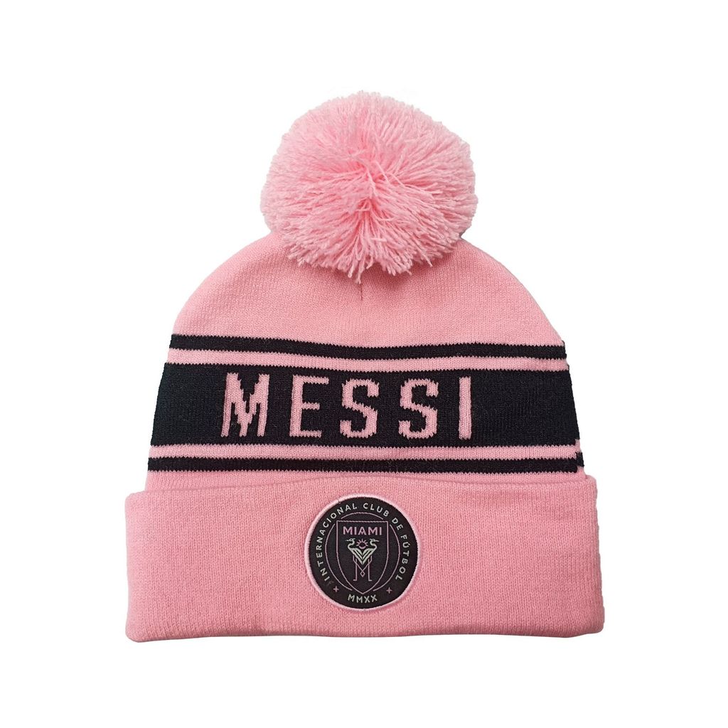 

Football Club Knit Hat With Embroidered Letter Pattern For Winter Sports Fans MiamiKidsPink