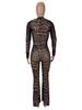 Women's Fashion Leopard Print High-Waist Two-Piece Set