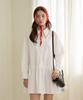 Pink Pineapple Pine Line Shirt Dress_Ivory
