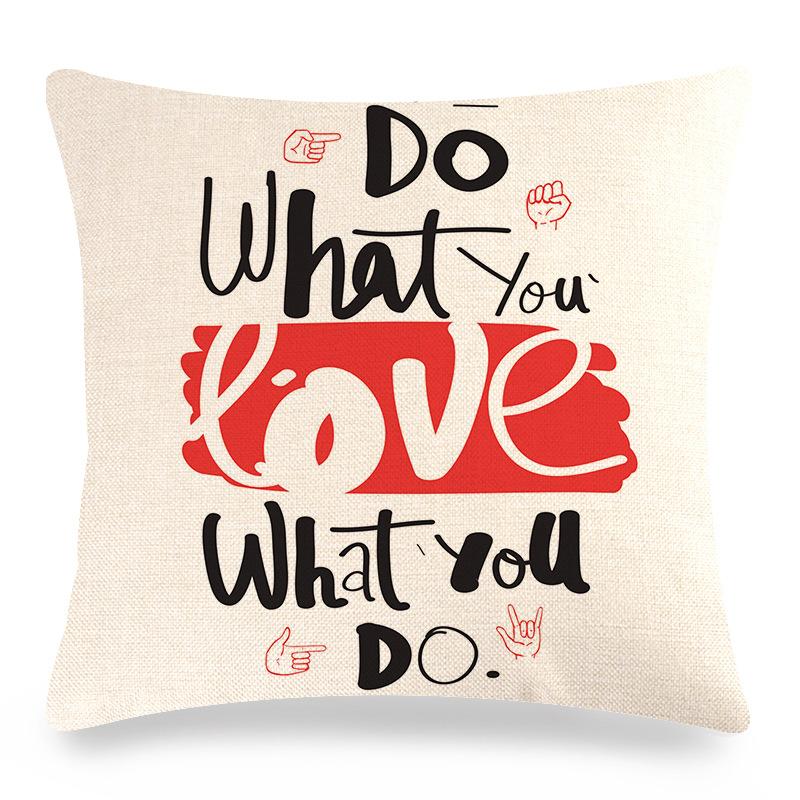 Home Decor Valentine'S Love Themed Decorative Pillow Covers Pattern Cushion Cover Suitable For Sofa Bedroom Car Pillow Cover