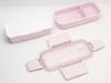 OSK DISH UP LUNCH Lunch Pink Dishwasher and Microwave Safe with Dividers Two-Tier Box, [PCW-600S]