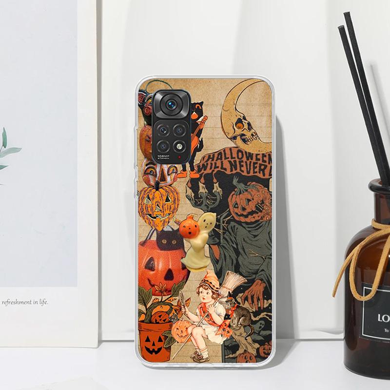 

Хэллоуин Осеннее Искусство Ведьма Кошка Чехол для Телефона Для Xiaomi Redmi Note 15 13 14S 14 Pro Plus 12S 11S 10S 12 11E 10 11T Искусство Fundas Задняя Крышка Redmi Note 11 Pro 4G