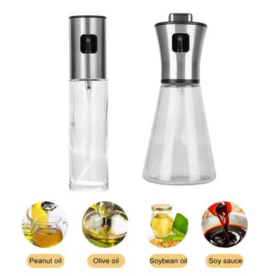 Sticlă pulverizator de ulei cu pâlnie 100ml/200ml Control eficient al uleiului Dozator de ulei de gătit pentru picnic pentru grătar pentru ulei de măsline susan de avocado