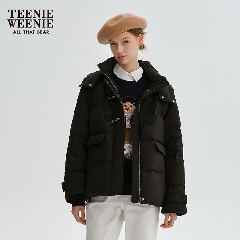 Teenie Weenie Women's College Style Hooded Toggle Down Jacket