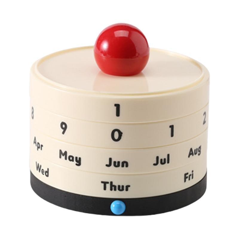 High Aesthetic Rotating Perpetuals Calendar Desk Accessories Ideal For Women Creative Homes Lover Creative Individuals