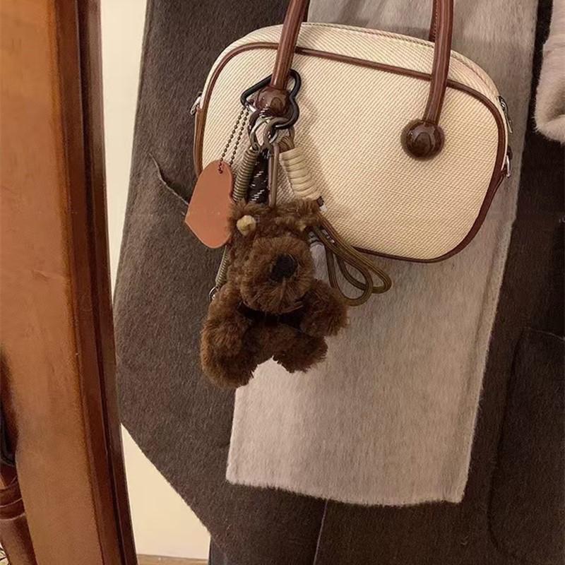 

Cartoon Puppy Doll Keychain Cute Plush Animal Keyring Creative Stuffed Key Holder School Bag Pendant Decoration For Girl Gifts