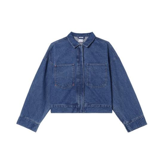 Nike Джинсовая куртка для спорта Женская Средне-синяя HQ1471-441 синий