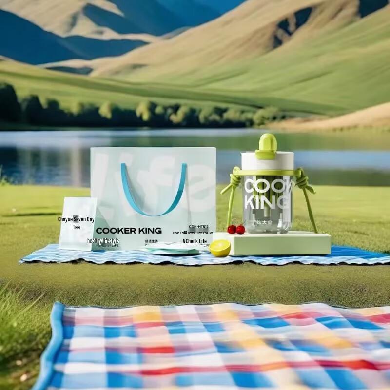 COOKER KING Portable Glass Tea Cup