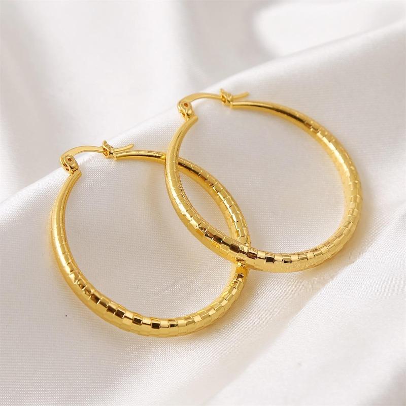 Oval Earrings High Sense Fashion Simple Geometric Earrings Commuter Temperament Earrings