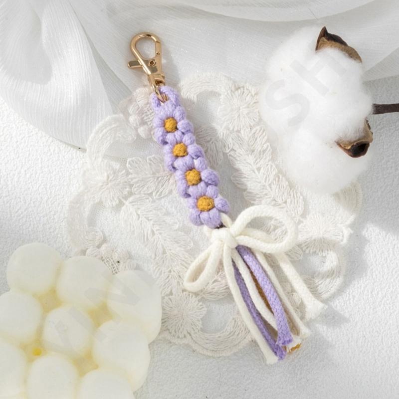 Artistic Handcrafted Cotton Tassels Key Holder Multicolor Tassels Pendant Perfect For Purse Tassels And Daily Use