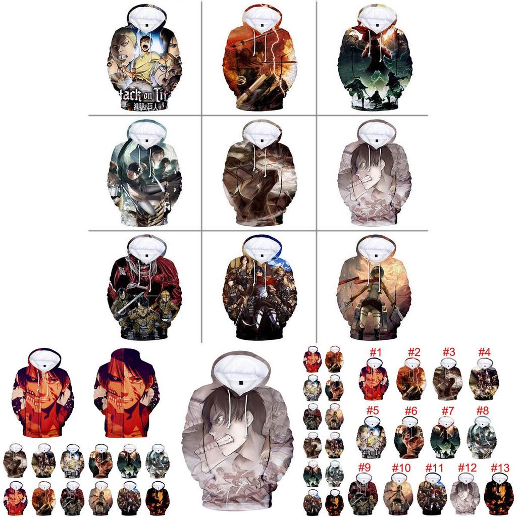 Vibrant Anime Attack On Titan Hoodie Sweatshirt Jacket For Cosplay And Casual Wear