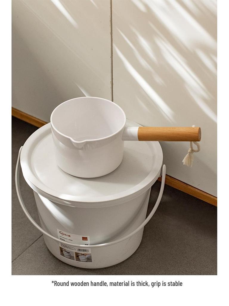 Japanese Plastic Water Ladle - Durable, Deep, Creative Design with Beechwood Spoon Handle