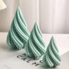 3D Conical Irregular Candle Mold Silicone Abstract Spiral Stripe Candle Mold Decor Rotate Christmas Tree Candle Silicone Mold