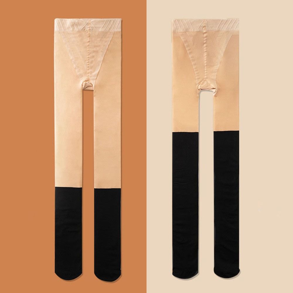 Matching Dress Fake High Tube Knee Autumn Tights Fake Calf Socks Splicing Pantyhose Women Stockings