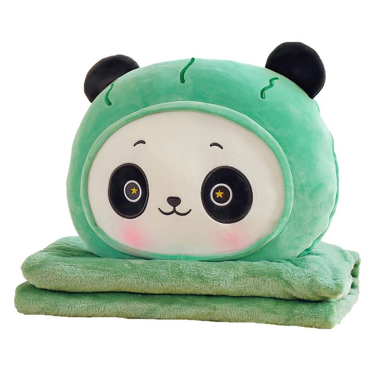 Cartoon Throw Pillow Quilt Dual-Purpose Pillow Folding Air Conditioner Blanket Car Cushion Pillow Three-In-One Office Nap Pillow