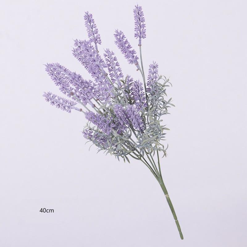 7-Branch 38cm Artificial Lavender Bouquet for Home Table Decor Hotel Wedding Floral Arrangement Fake Flower