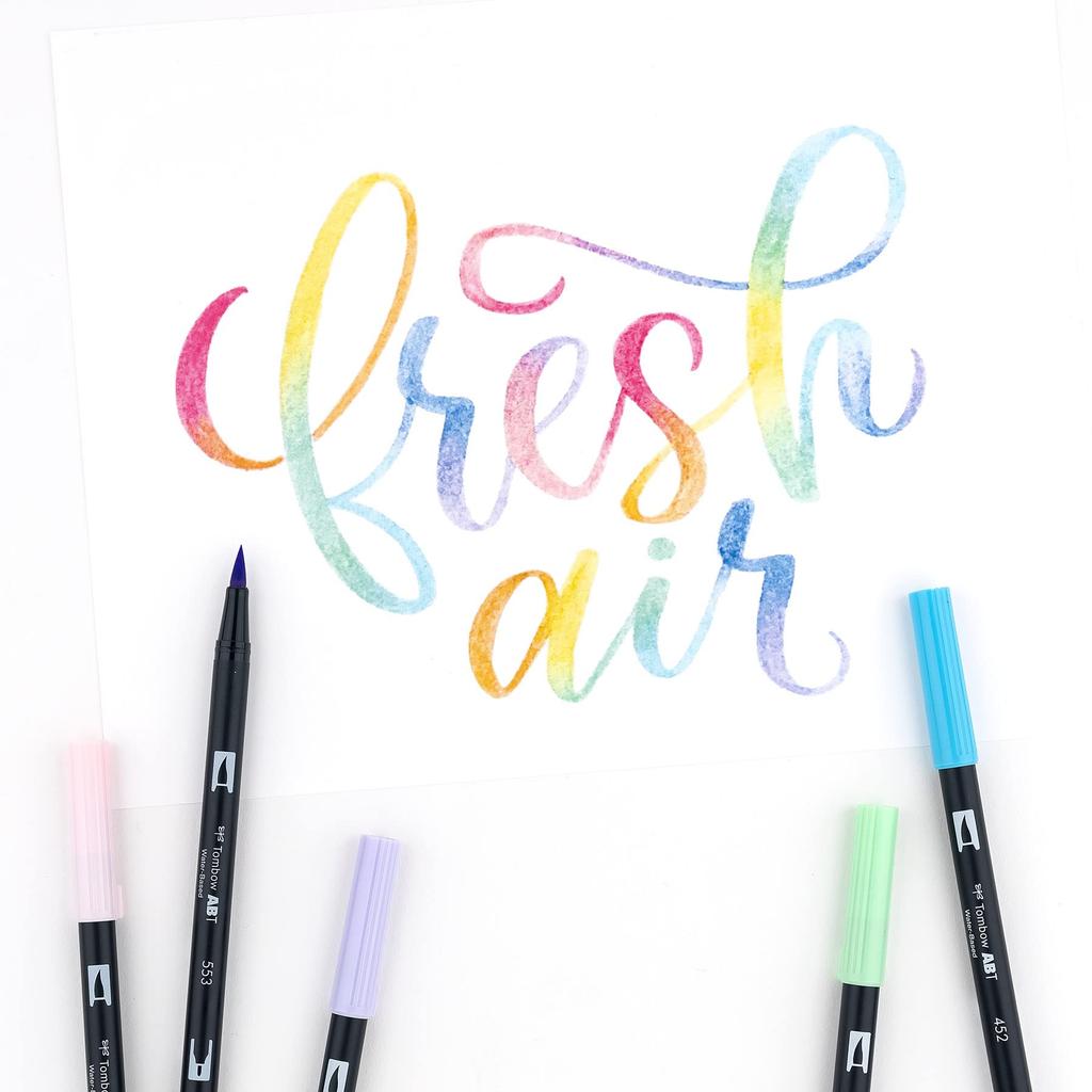 Tombow Dual Brush Pen Art Markers Pastel 10-pack,