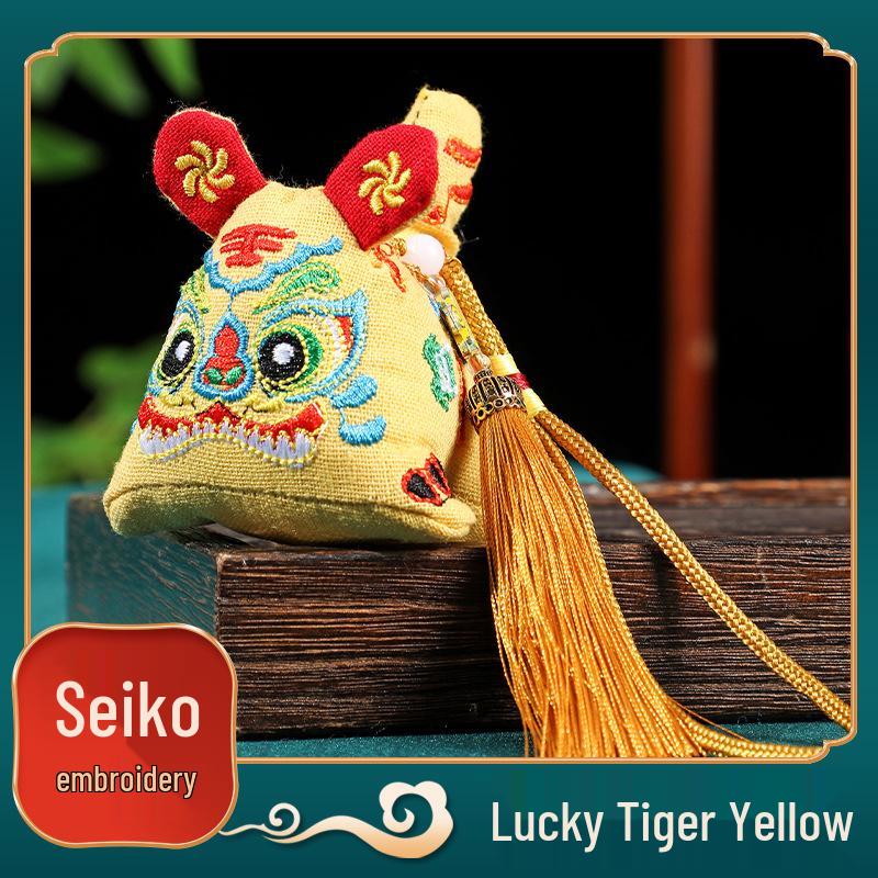 Dragon Boat Festival Tiger Sachet Pendant: Little Tiger Safety Talisman & Five Poisons Souvenir