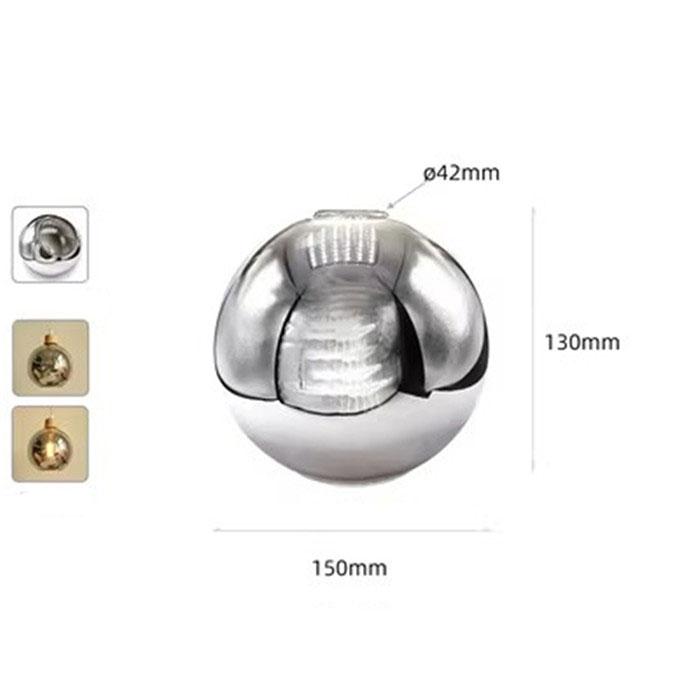 Modern Art E26 E27 Rauchgrauer Glasschirm-Ersatz 1,65 Zoll Fassung Graue Blattgestreifte Glasabdeckung für Shop Restaurant Dekor Lampe