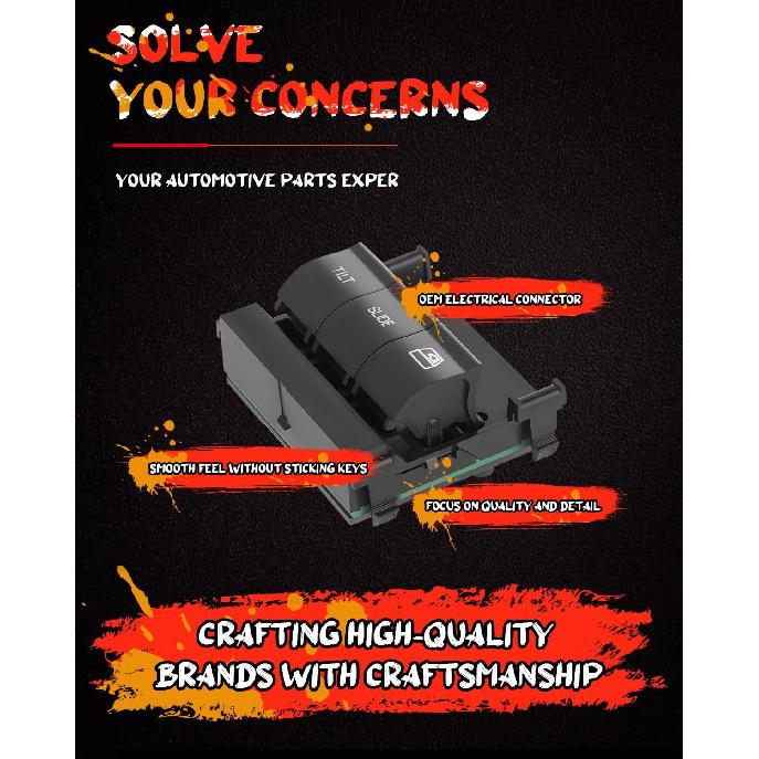 cciyu Overhead Console Switch, Overhead Sunroof Switch Replace OE 9L3Z15B691DA, DS3029, SW6643 fits for 2009-2017 for Ford F-150 2011-2017 for Ford