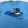 Vintage 90s DUCK MAINE T-Shirt SMALL Loon Bird Nature