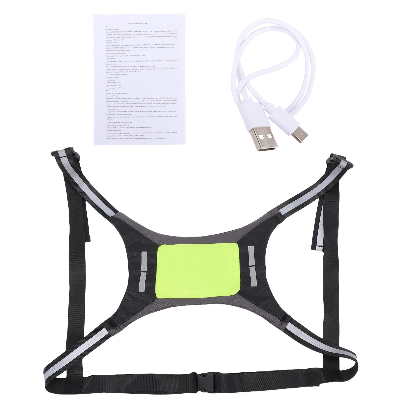 LED Vest LED Running Vest Colourful LED Reflective Vest for Men Women Night Riding Running Security