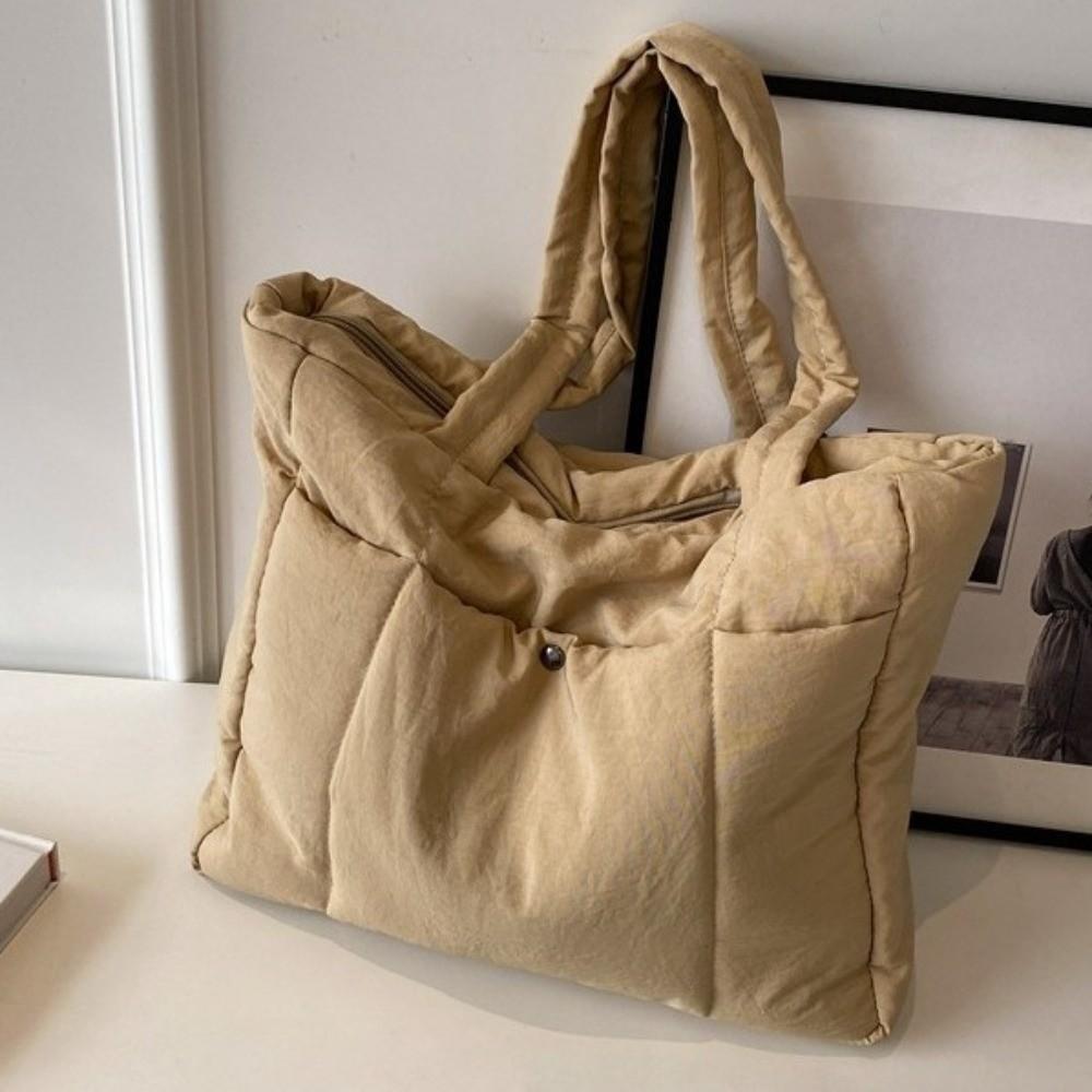 Fashion Lady Laptop Handbags Large Capacity Women Cloud Tote Bag Casual Puffer Shoulder Bag  Travel