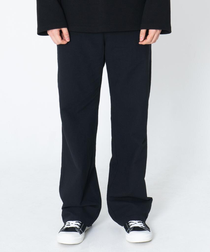 ODD DOT Odd Stitch Linen Pants_Black