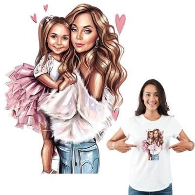 Mama dievča nažehľovacia náplasť Nový dizajn náplasť s termotransferom Hot Tear Jednoduchá tlač pomocou žehličiek pre domácnosť