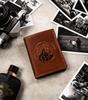 Large men's leather wallet with embossed zodiac sign - Peterson