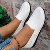 2025 Fall New Large Size Round Head Flat Single Shoes Female Shallow Mouth Sports Wind Casual Shoes