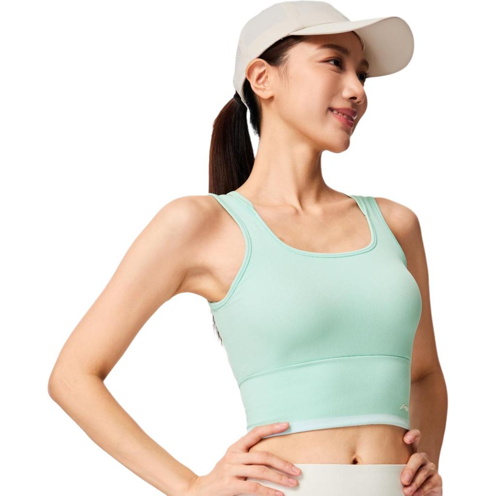 LiNing Fitness Series Brand Logo Stitching Top Sports Bra Women tops AUDW018-3