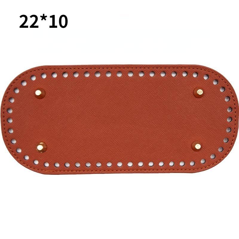 High Quality Oval Round Bottom for Knitted Bag Leather Bag Accessories Handmade Bottom with Holes Diy Crochet Bag Bottom