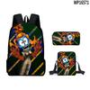 3Pcs Set Book Bags Kids Bags 3D New Gas Lamp Area The Gaslight District Backpack Student Backpack Crossbody Bag Pen Bag
