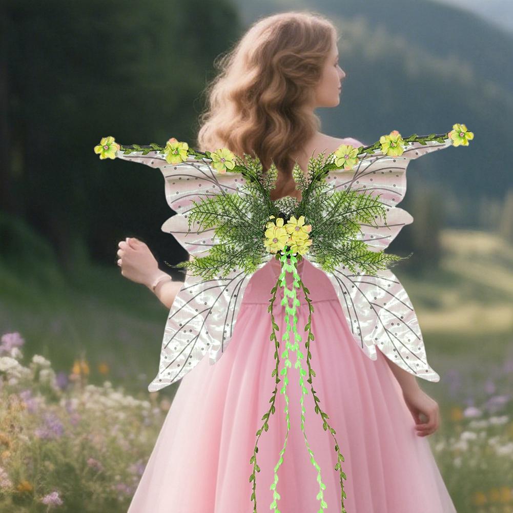 Elf Butterfly Wings Thin Cicada Wing Fairy Wing Set Holiday Party Performance Props Starry Vine