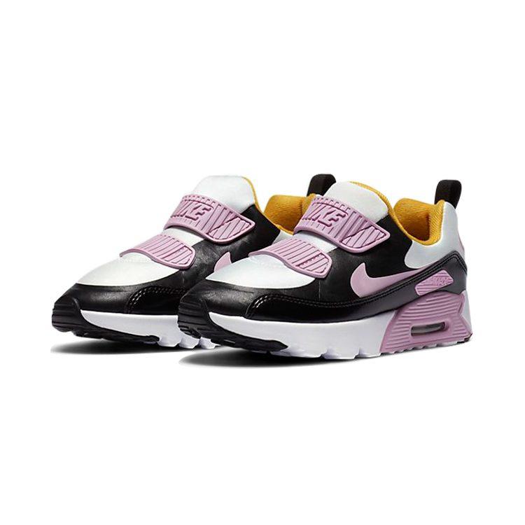 Nike Air Max 90 Tiny Low Top Running Shoes Black Pink Children Aged 3 7 Years Old 881927-022
