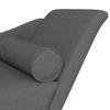 Vidaxl Chaise Longue Con Cuscini, Grigio Scuro, Rivestita in Tessuto
